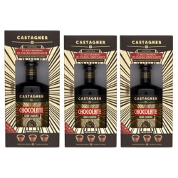 Castagner Chocolate Gran Liquore E 12 Bicchierini In Cialda 3 Bottiglie Da 35 Cl