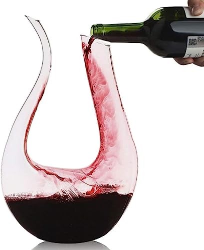 Decanter,Smaier 1200ml Decantatore di vino Aeratore Caraffa Accessori vino  set da Regalo - Buonitaly