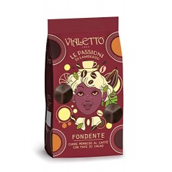VIALETTO le Passioni di Lamberto | Praline Cioccolato Fondente Cuore al Caffè con Fave di Cacao | Confezione da 150 g