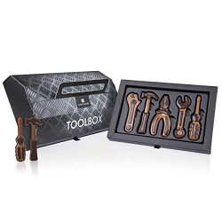 Chocolate Toolbox | Set di strumenti Cioccolato | Scatola nel design di una cassetta degli attrezzi | Dolci | regalo | Adulto | 
