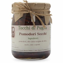 Pomodori Secchi in Olio Extra Vergine di Oliva Tocchi di Puglia Vasetto 500 grammi