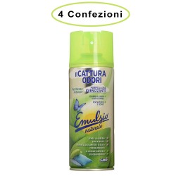 Emulsio Spray Igienizzante Naturale Il Cattura Odori Freschezza Naturale 4 Confezioni da 400 Ml