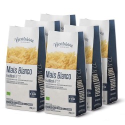 Bontasana Fusilloni di Mais Bianco Senza Glutine 6 x 250 grammi