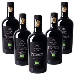 Poggio Reale Olio Extravergine di Oliva Platinum 5 Bottiglie Litri 0,500