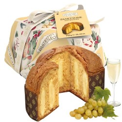 Panettone Artigianale alle Bollicine Trevigiane - di Fraccaro Spumadoro, Dolce Natalizio Made in Italy – Incarto Artigianale (