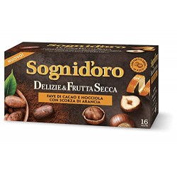 Tisana Sogni Doro Delizie Frutta Secca Fave Cacao e Nocciola con Scorza di Arancia 