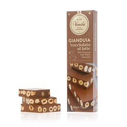 Barretta Gianduia al Latte con Nocciole Piemonte IGP Intere 200g - Snack Senza Glutine