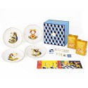 Voiello La Scaramantica Gift Box 2021, Idea Regalo con 2 Pack di Pasta Voiello La Gran Penna Ruvida, 4 Piatti in Porcellana, Maz