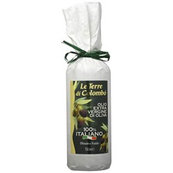 Le Terre di Colombo - Olio extravergine d'oliva 100% italiano, bottiglia bianca, 0,75 litri