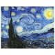 Niik Quadro + Telaio (BC) Notte Stellata di Vincent Van Gogh 60 x 49 x 1,7 cm Falso d'autore Stampa su Tela