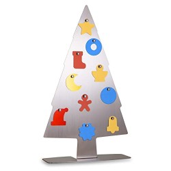 ALBERO DI NATALE PICCOLO IN ACCIAIO INOX - STYLE 35 cm: un Albero di Natale ideale per un Natale creativo con 10 innovative Pall
