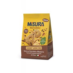 Misura Biscotti Multigrain Grano Saraceno | con Gocce di Cioccolato e Mandorle | Confezione da 280 grammi