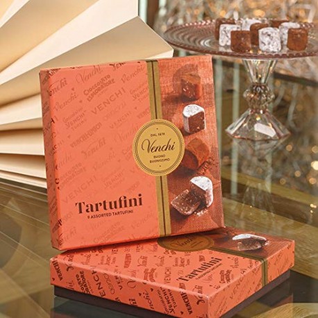 Venchi Cioccolatini Tartufini Assortiti In Scatola Regalo - Senza Glutine - 90 g