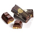 Blocchetto di Cioccolato Fondente Extra con Nocciole Piemonte IGP Intere 150g - Formato di Taglio - Senza Glutine