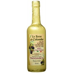 Le Terre di Colombo - Olio extravergine d'oliva Taggiasca, bottiglia dorata, 0,75 litri