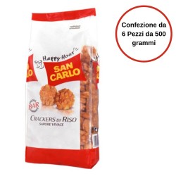 San Carlo Crackers di Riso Confezione da 6 Pezzi da 500 Grammi